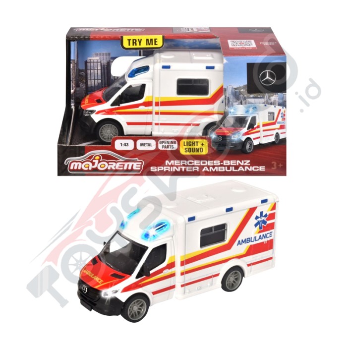 Majorette Grand Series Mercedes-benz Sprinter Ambulance – Toysworld.id