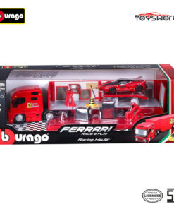 Bburago Ferrari Racing Hauler FXX K No.10 Scale 1/43 - Mainan Anak