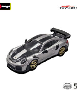 Bburago Porsche 911 GT2 RS Scale 1/43 Street Fire Asst Silver Black - Mainan Anak