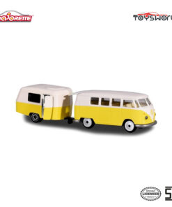 Majorette Vintage Trailer VW T1 - White Yellow - Mainan Anak