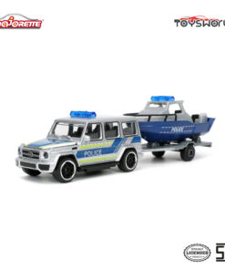 Majorette Trailer Mercedes AMG G63 Police & Speed Boat Gendarmerie - Mainan Anak