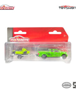 Majorette Trailer Ford Raptor Green & Gokart Green - Mainan Anak
