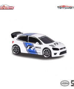 Majorette Racing Cars VW Polo WRC White Blue - Wing Black - Mainan Anak