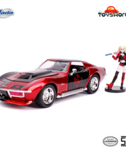 Jada Hollywood Rides Chevy Corvette Stingray W/ Harley Quinn 1969 Scale 1/24 - Mainan Anak