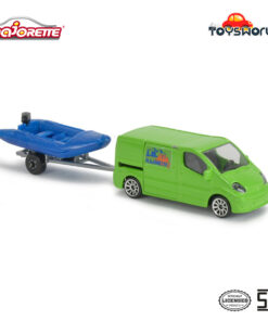 Majorette Trailer Renault Traffic Green Boat Blue