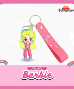 Keychain Anime Barbie Pink Long Hair